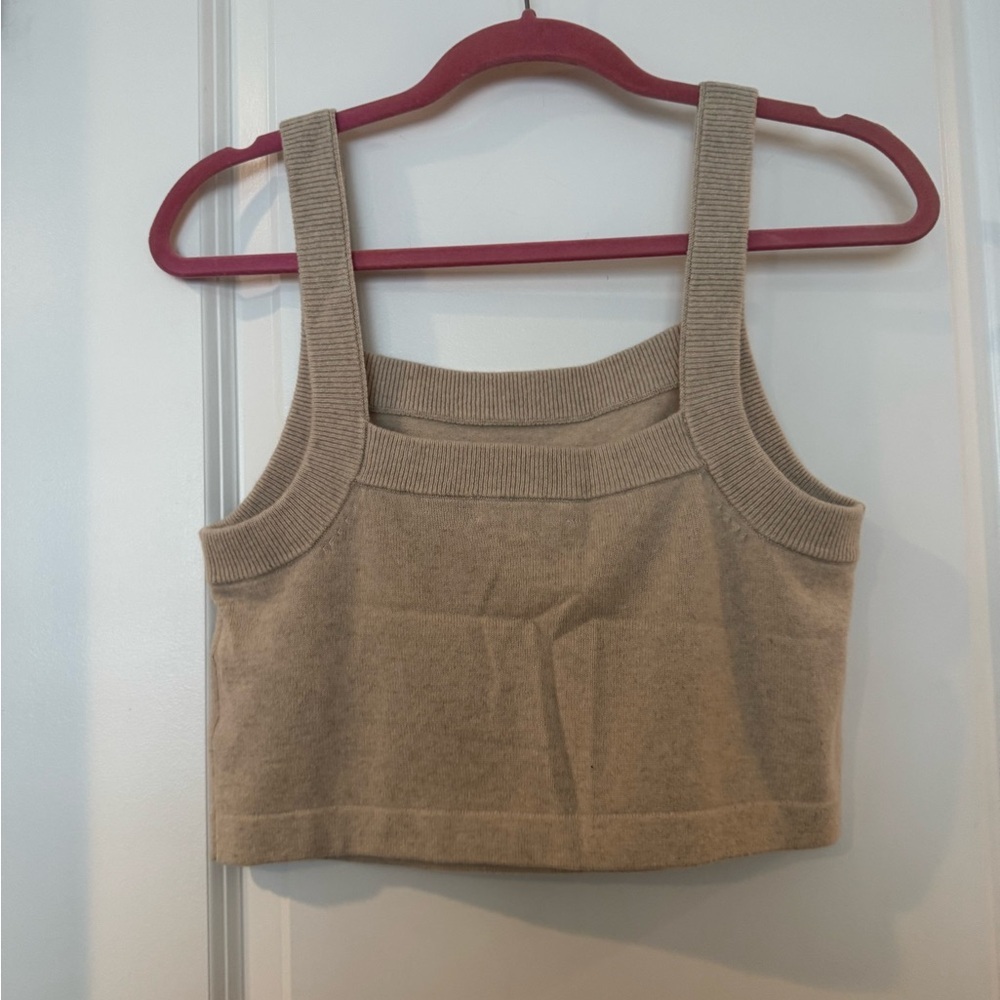 NWT MADEWELL Resourced Cashmere Carlyn Crop Sweater Tank - Picture 5 of 6